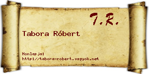 Tabora Róbert névjegykártya